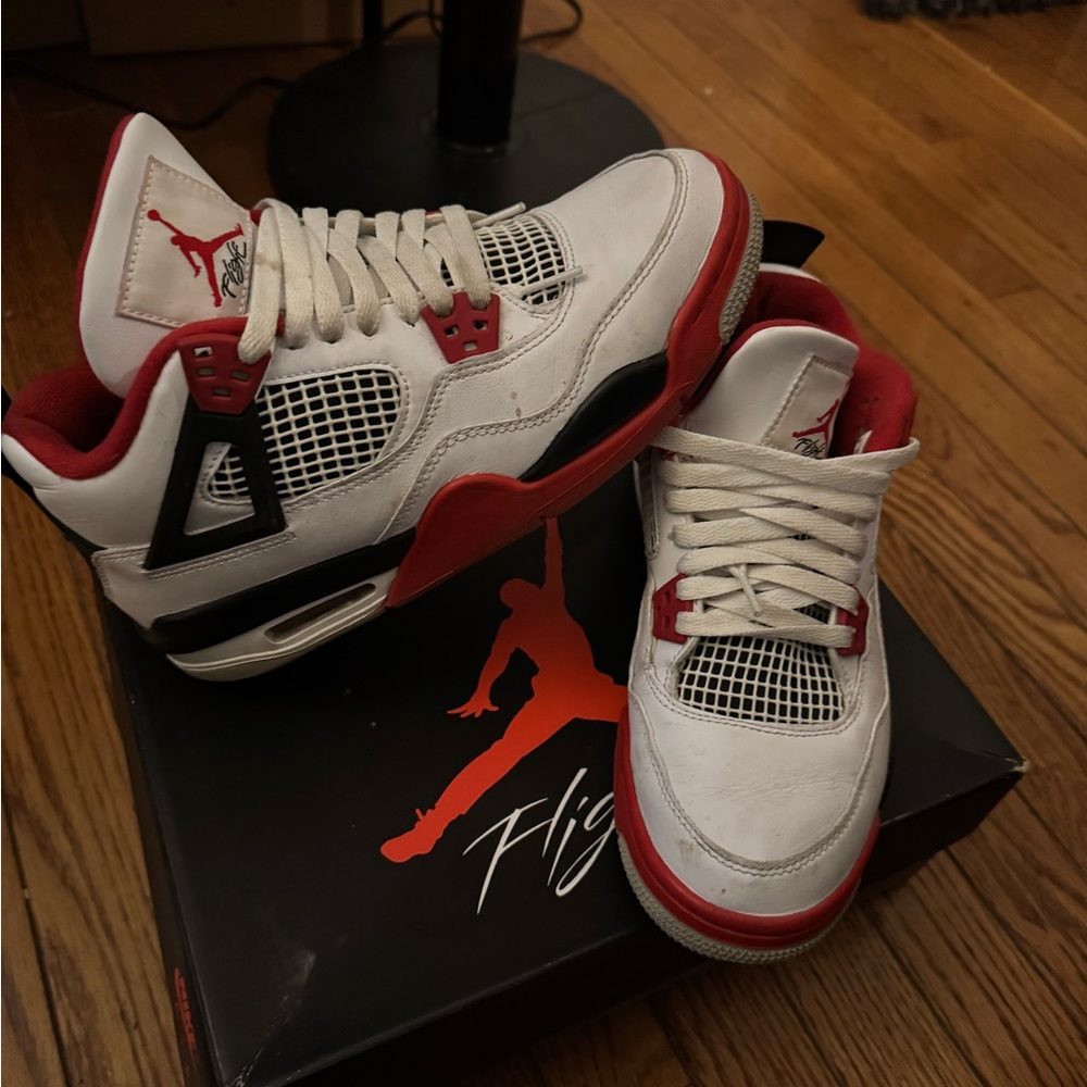 Jordan Air Sneakers in Red and White